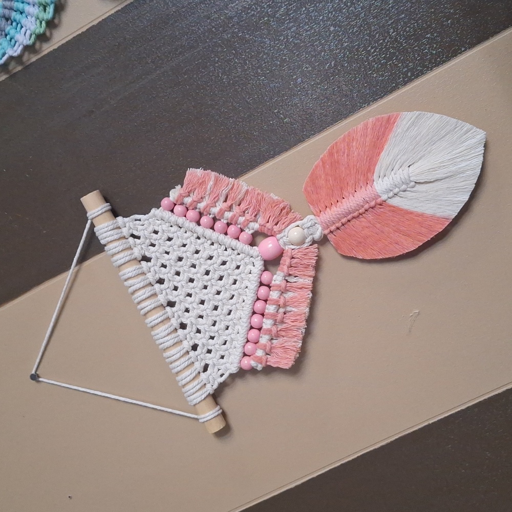 Pink&White Macrame Wall Hanging